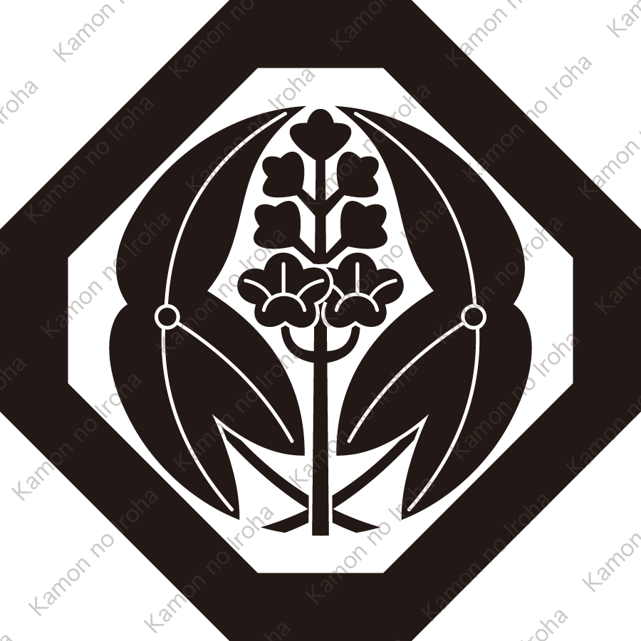 隅切り角に抱き沢瀉紋