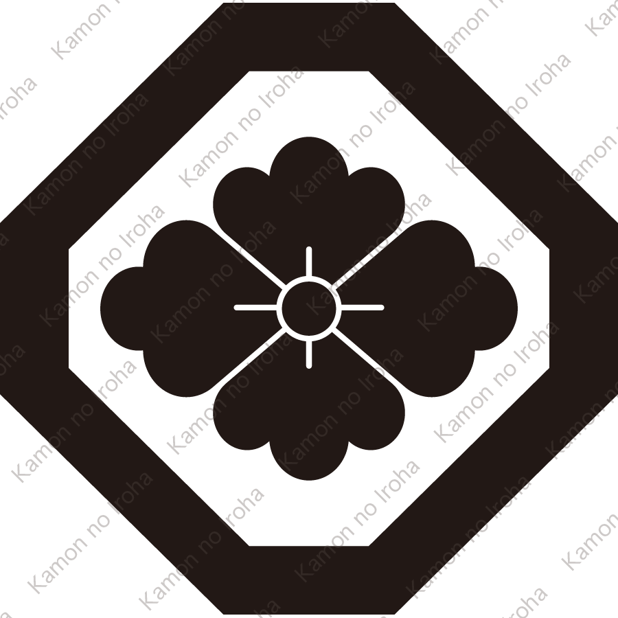 隅切り角に花菱紋