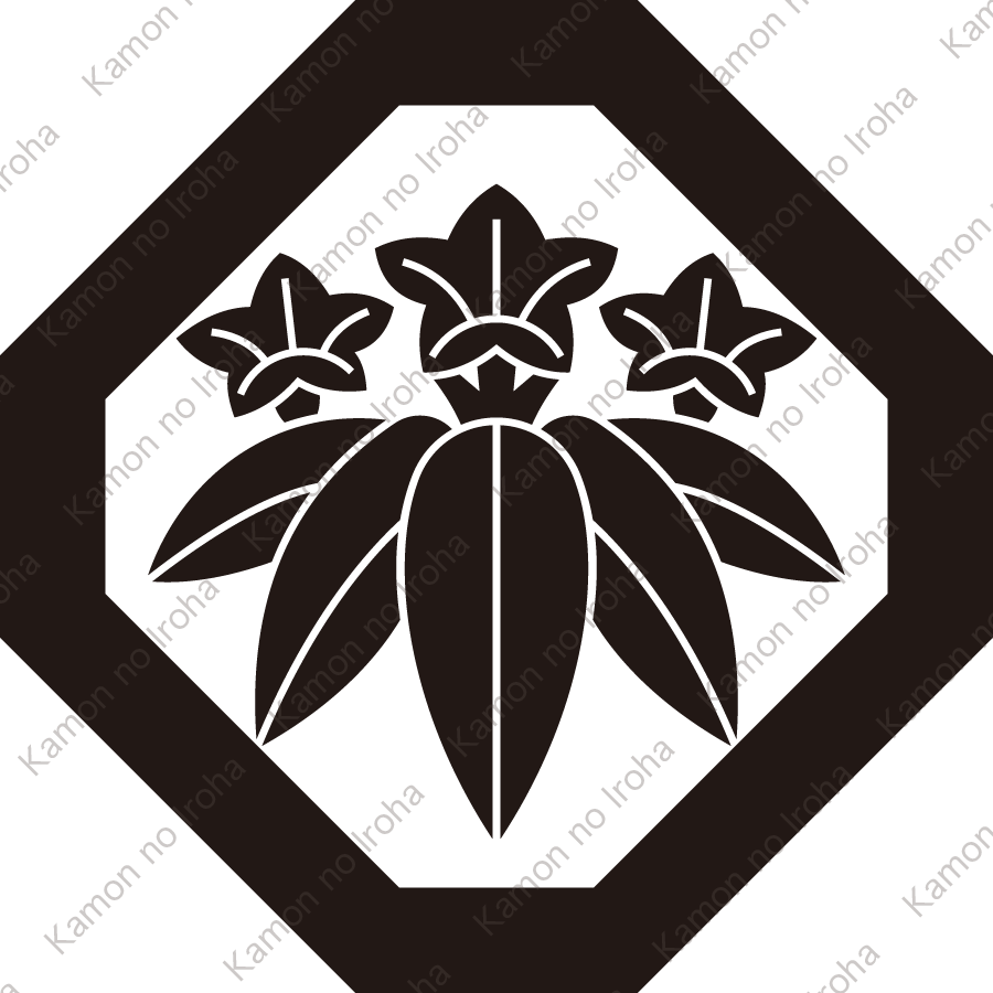 隅切り角に笹竜胆紋