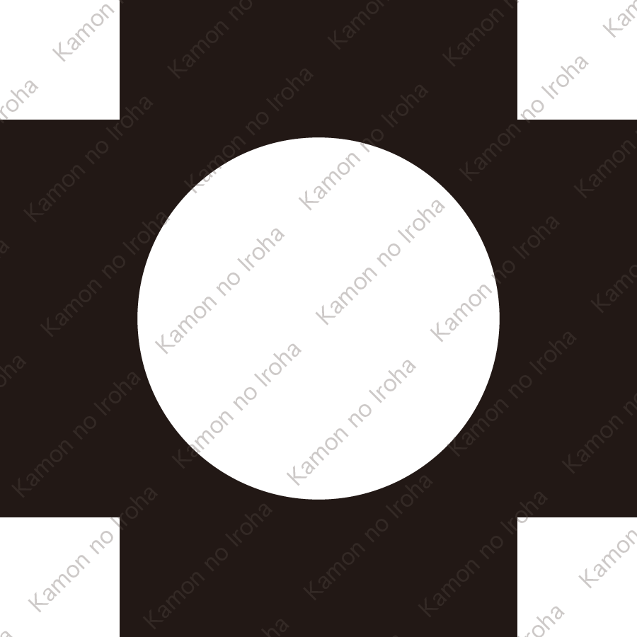 隅切り込み鉄砲角紋