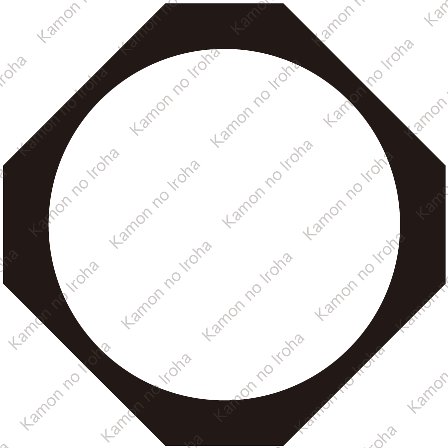 隅切り鉄砲角紋