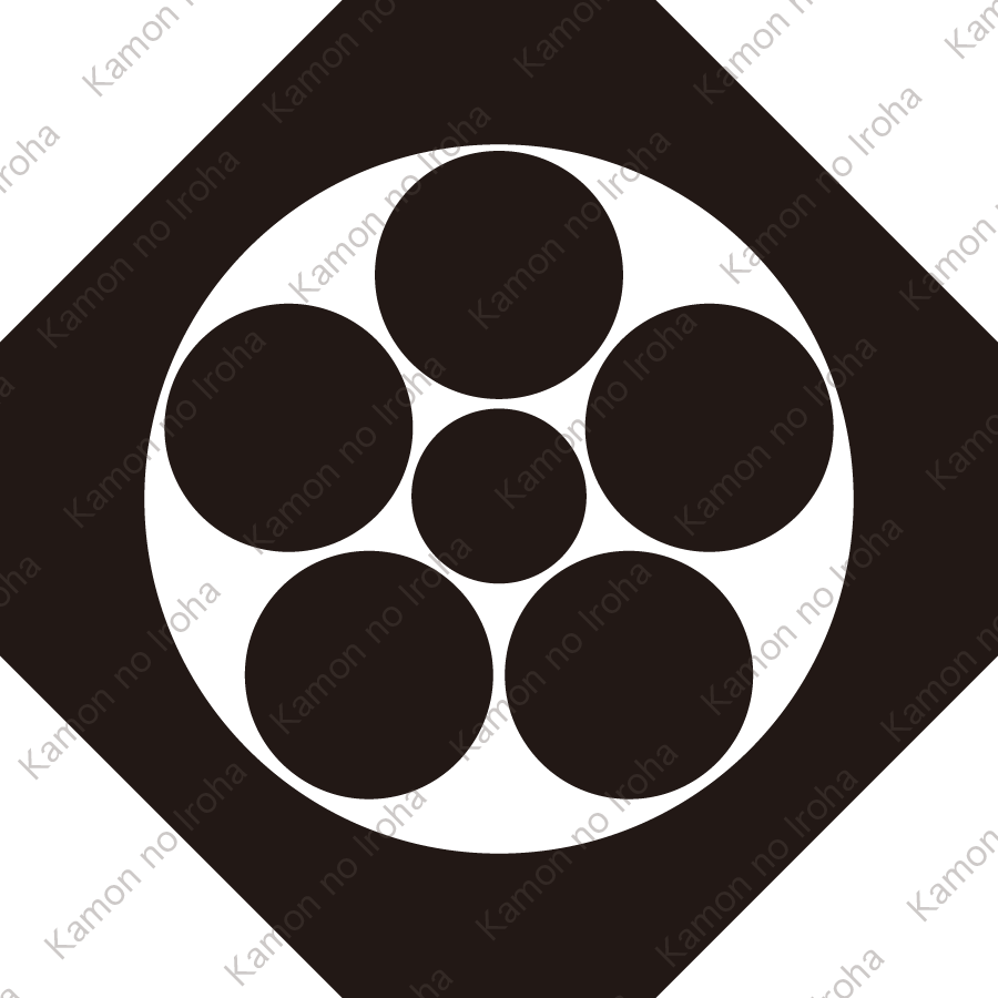 隅切り鉄砲角に星梅鉢紋