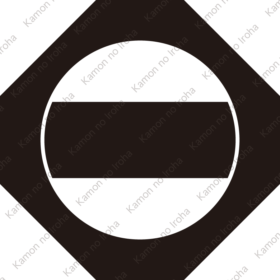 隅切り鉄砲角打ちに一つ引き紋