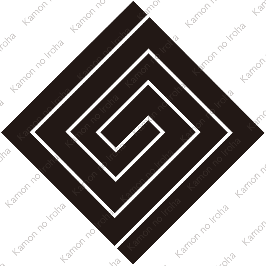 隅立て違い稲妻紋