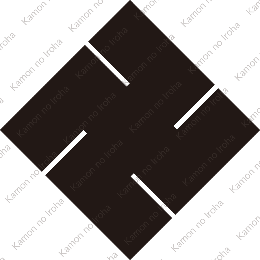 隅立て左万字紋