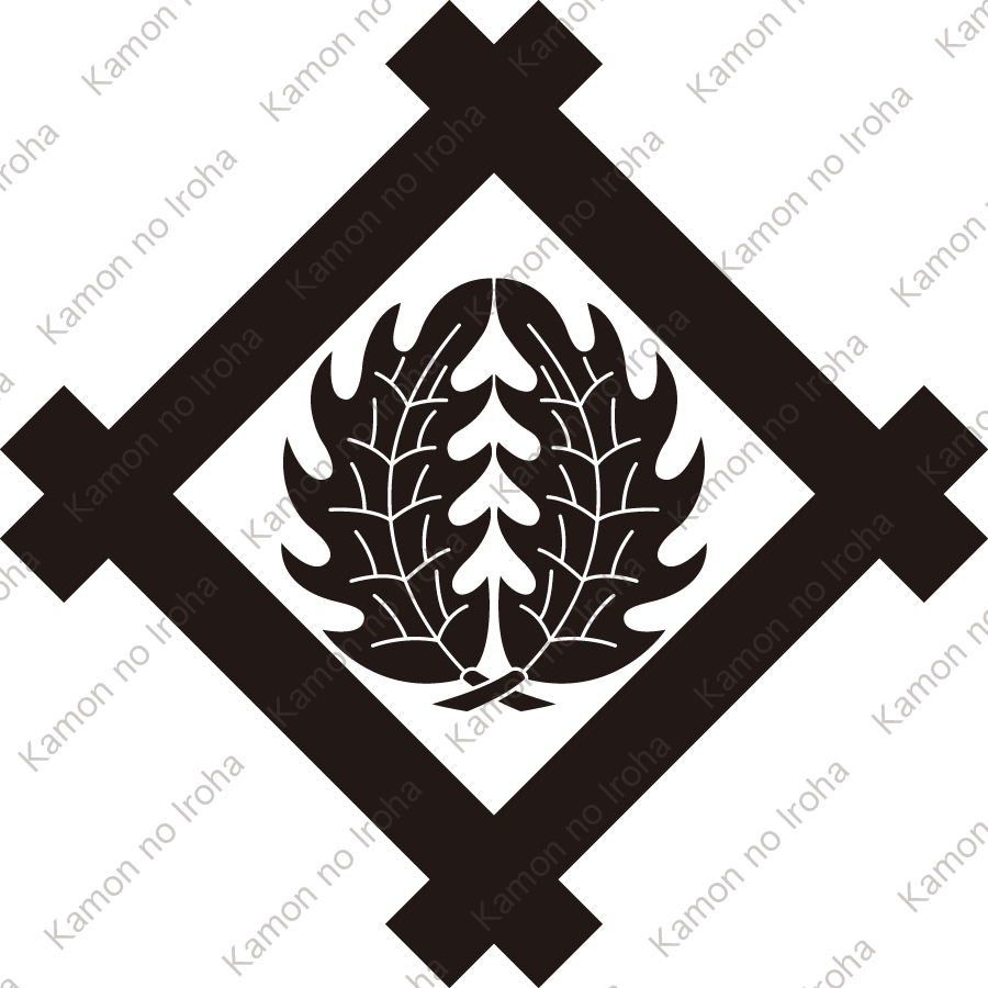 隅立て井筒に抱き柊紋