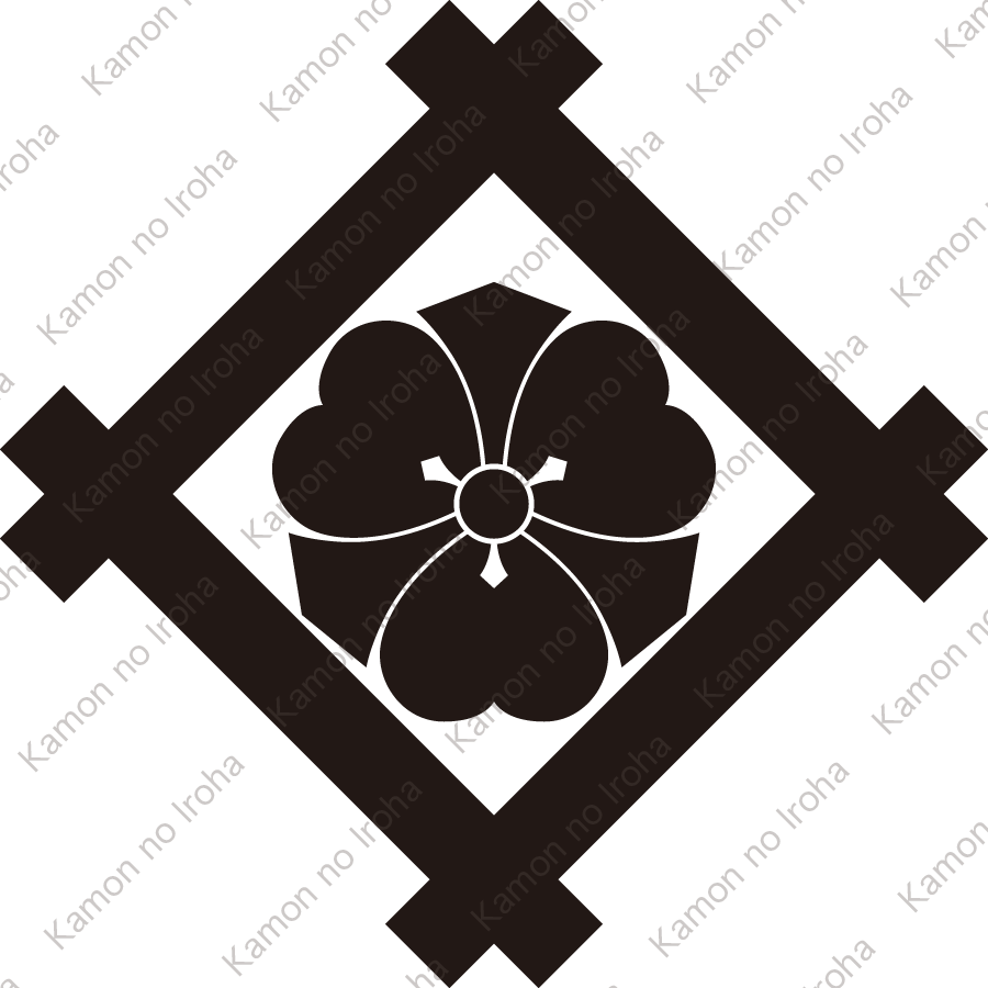 隅立て井筒に剣片喰紋