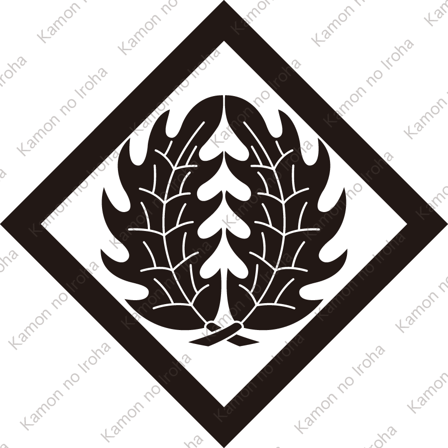 隅立て角に抱き柊紋