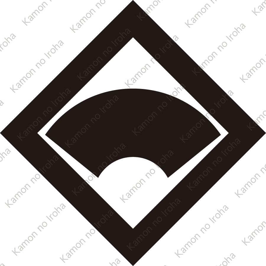 隅立て角に地紙紋