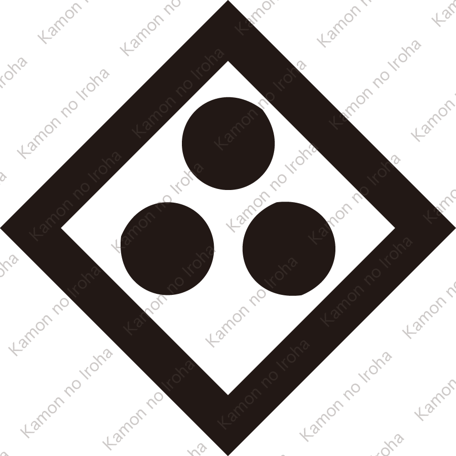 隅立て角に三つ星紋