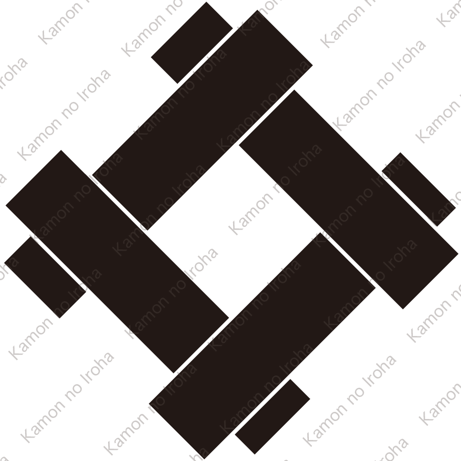 隅立て組み井筒紋