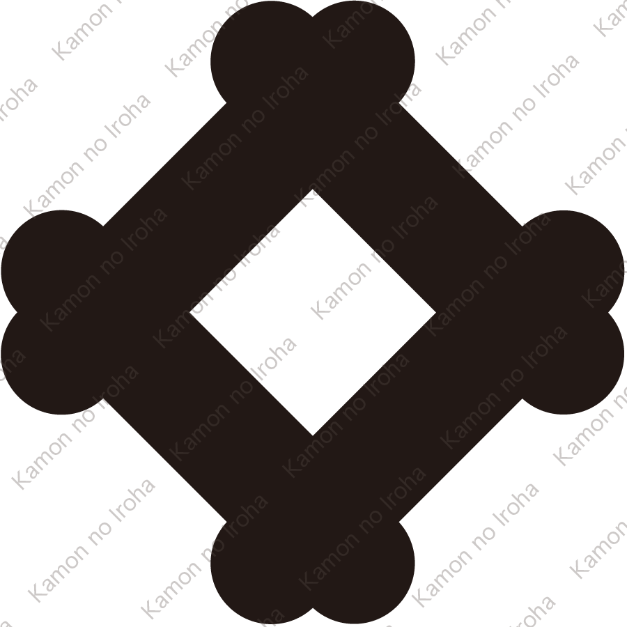 隅立て撫で井筒紋