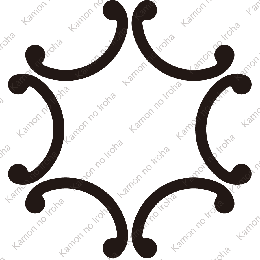 隅立て外六つ鐶紋