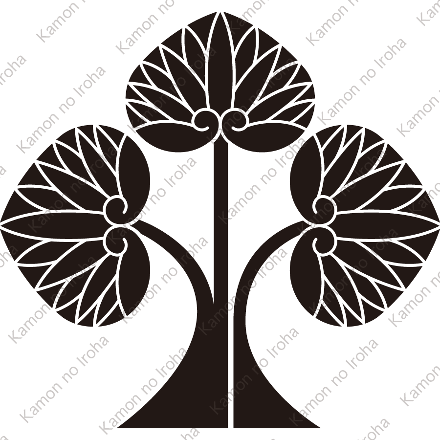 右離れ立ち葵紋