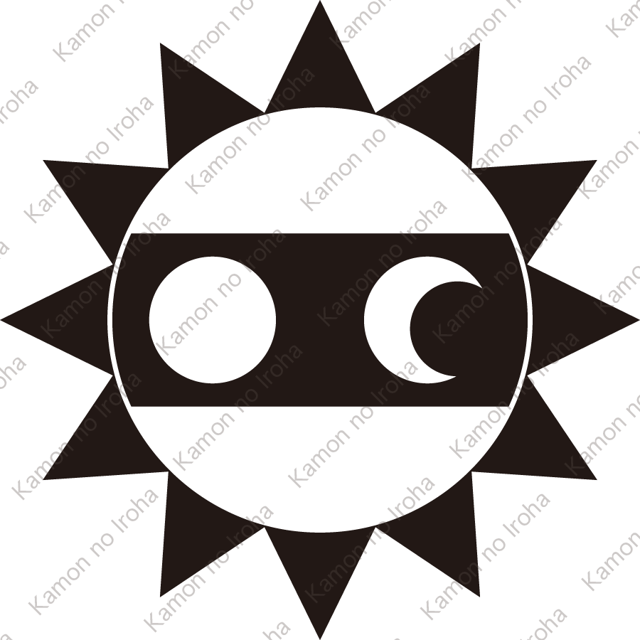 太陽内に月と星紋