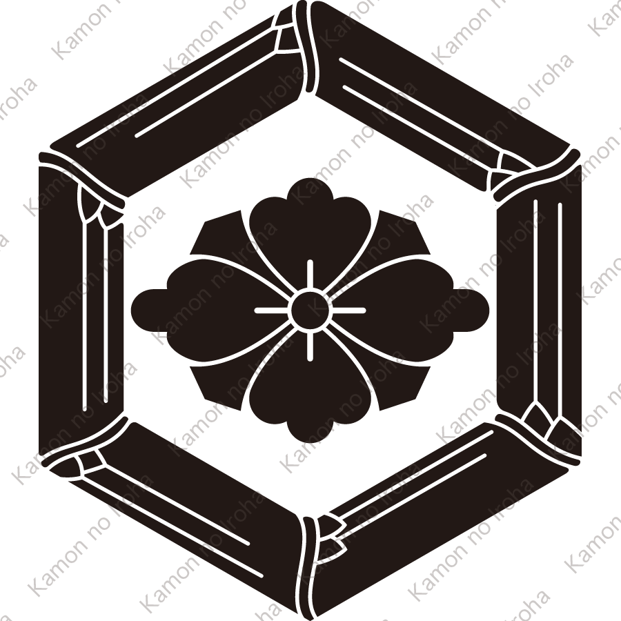 竹亀甲に剣花菱紋