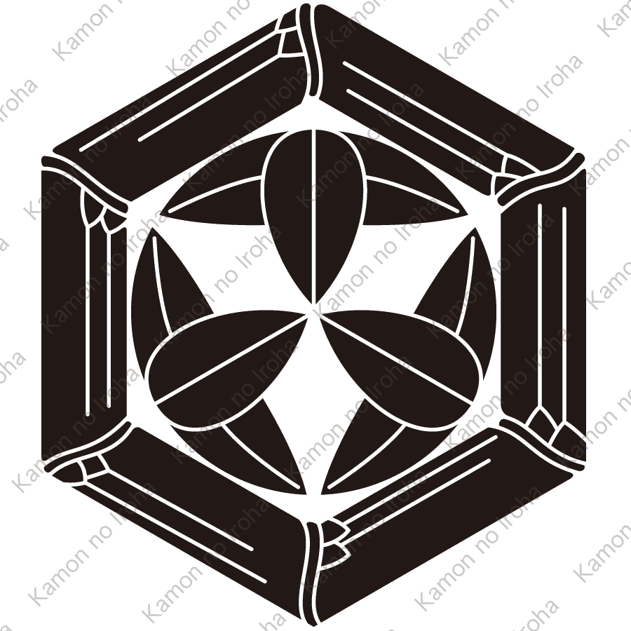 竹亀甲に九枚笹紋