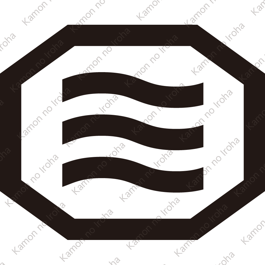 垂れ折敷に揺れ三文字紋