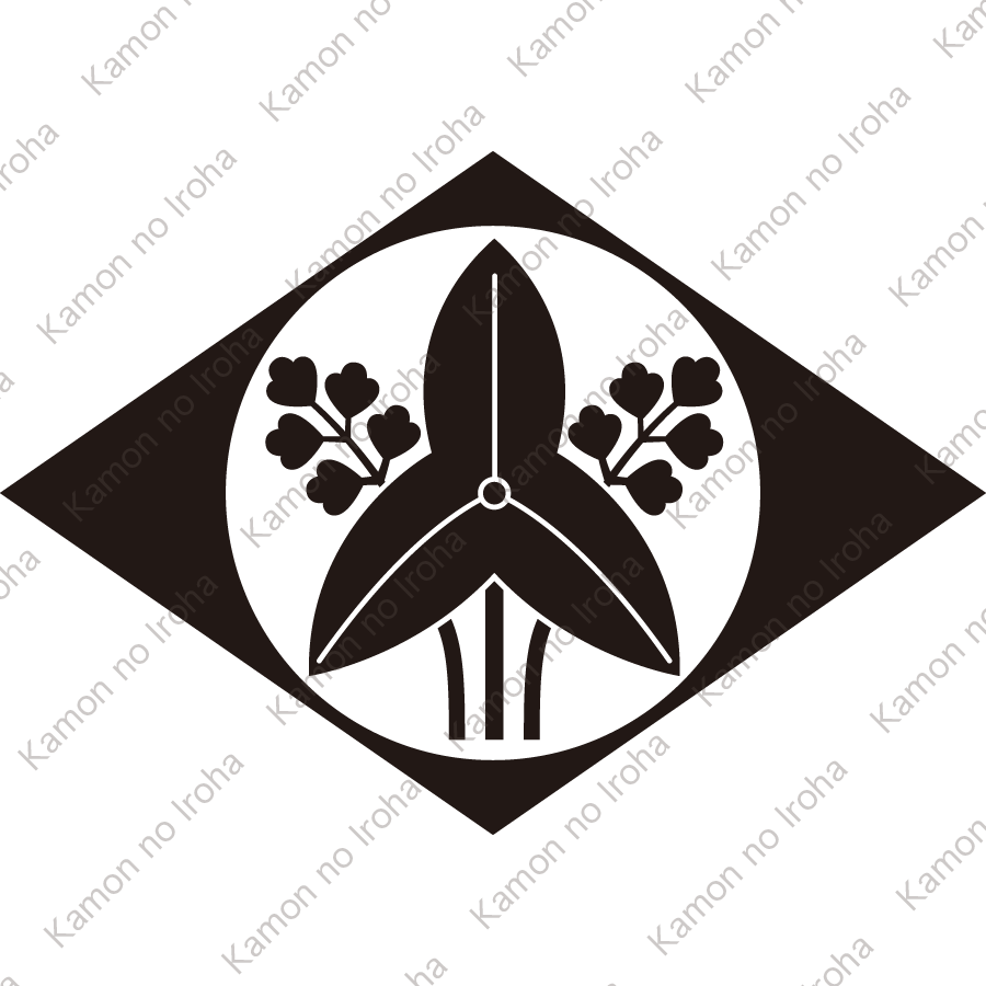 鉄砲菱に立ち沢瀉紋