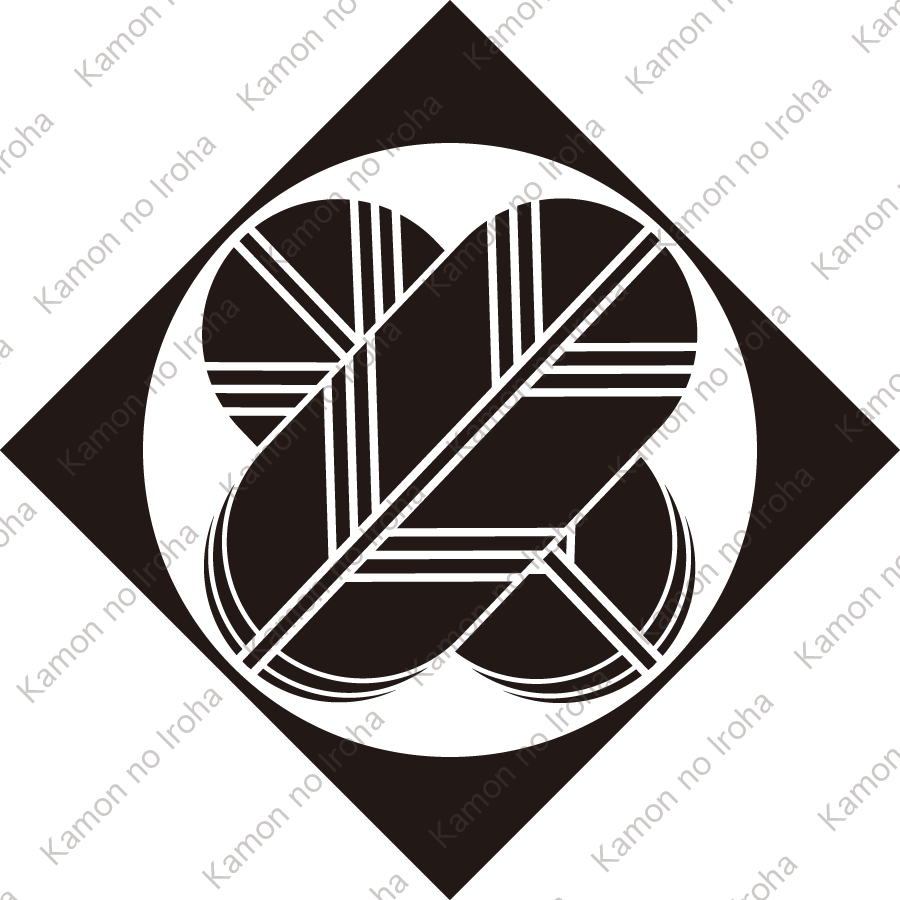 鉄砲角に違い鷹の羽紋