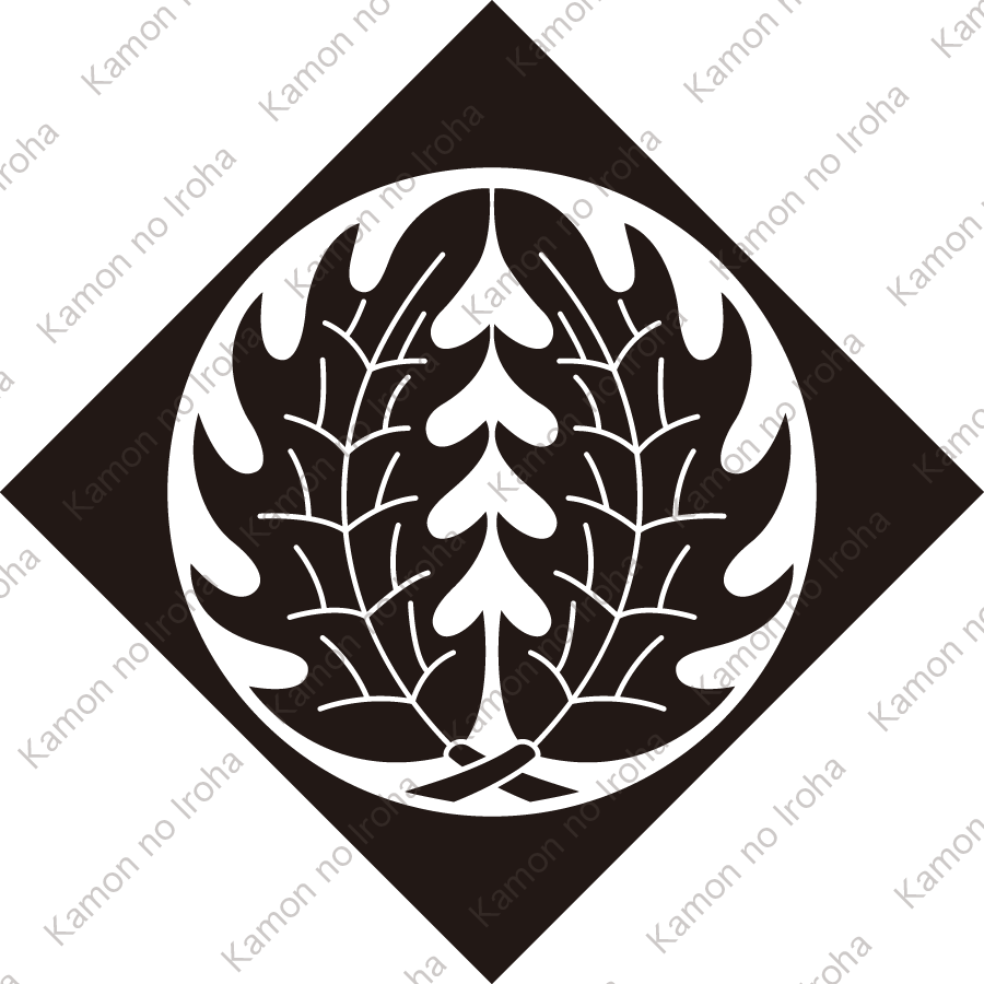 鉄砲角に抱き柊紋