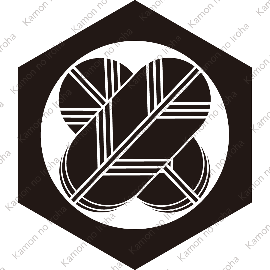 鉄砲亀甲に違い鷹の羽紋