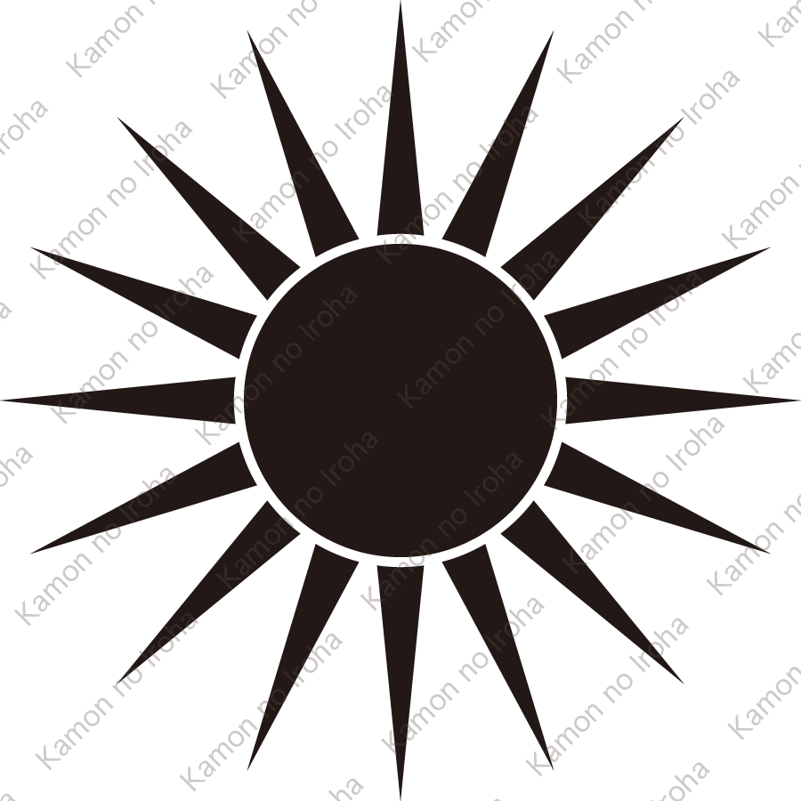 尖り十六日足紋