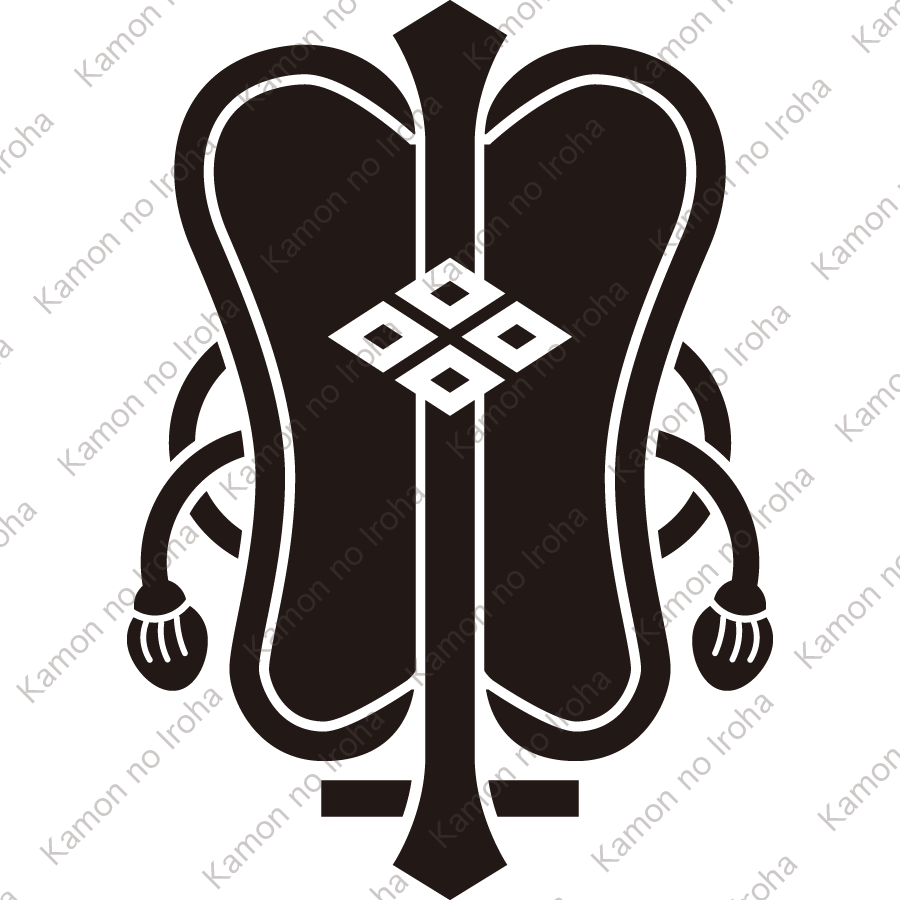 唐団扇に四つ目菱紋