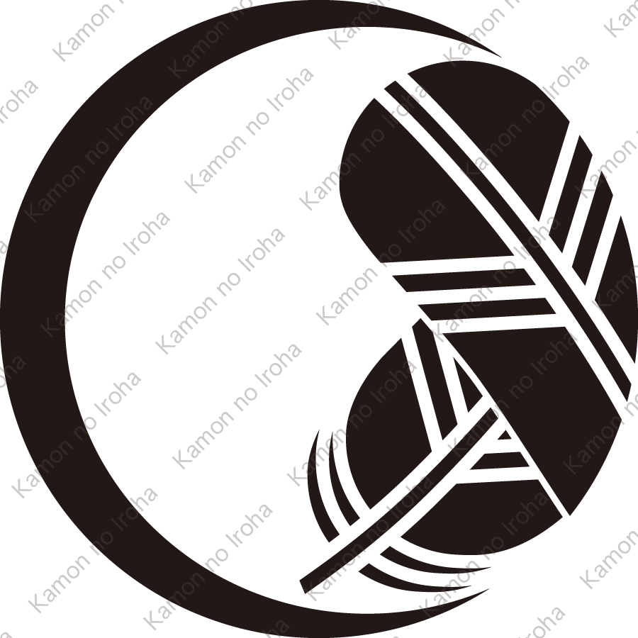 月に折れ鷹の羽紋