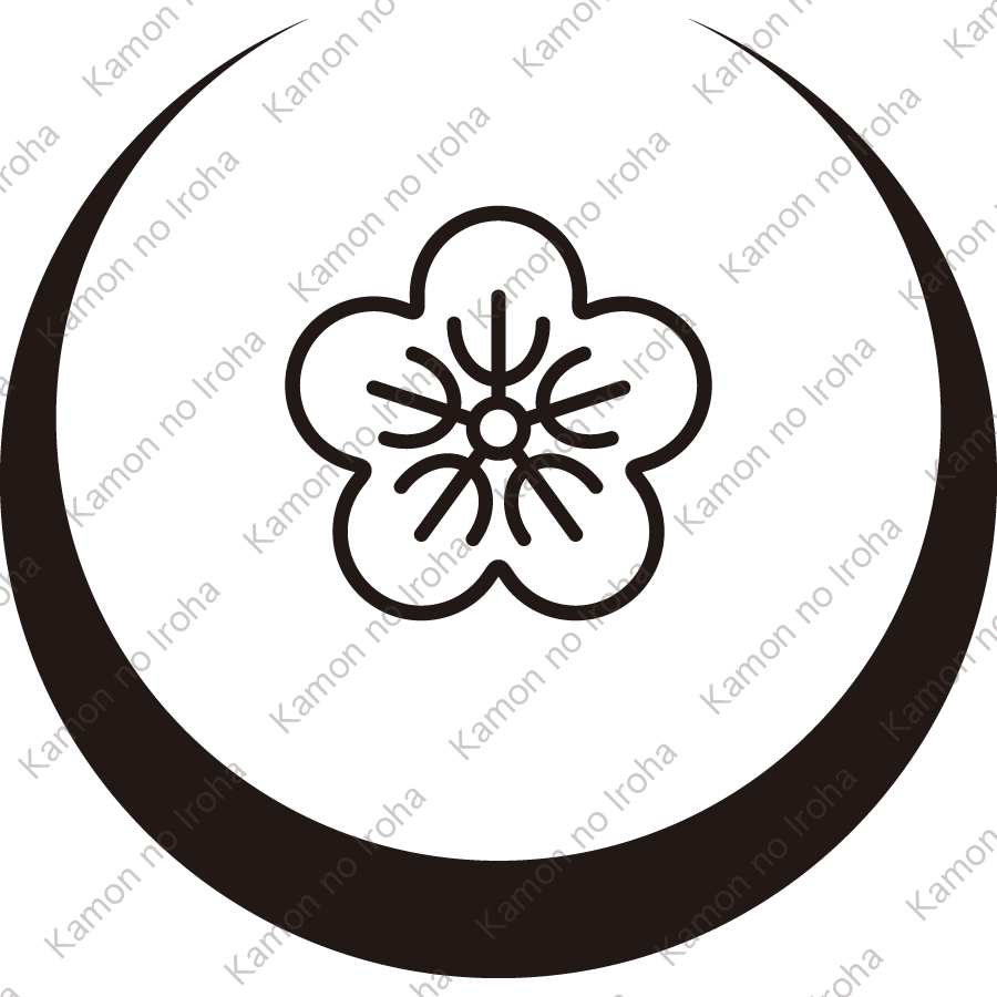 月輪に陰豆夕顔紋