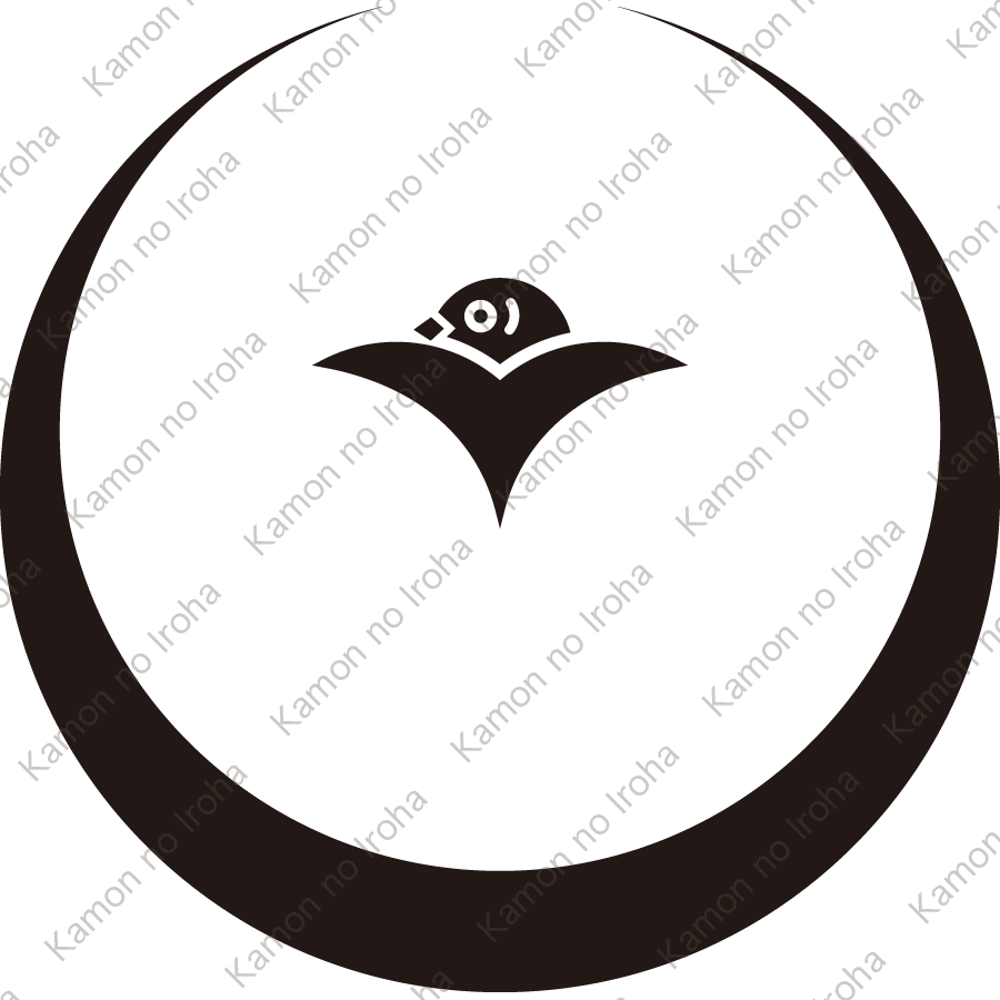 月輪に豆雁金紋