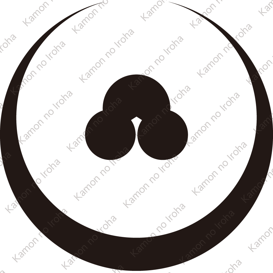 月輪に豆洲浜紋