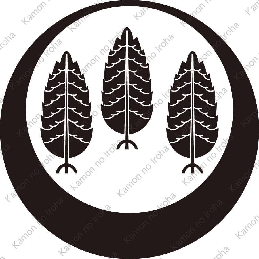 月輪に三本杉紋