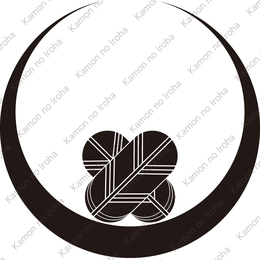 月輪に総覗き違い鷹の羽紋