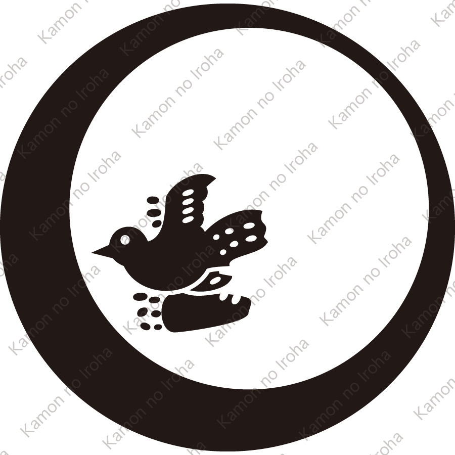 月輪に飛び鳥紋