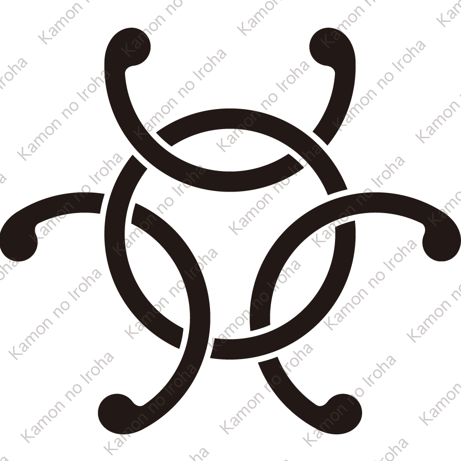 繋ぎ三つ組み鐶紋