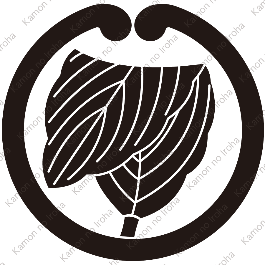 蔓一つ折れ柏紋