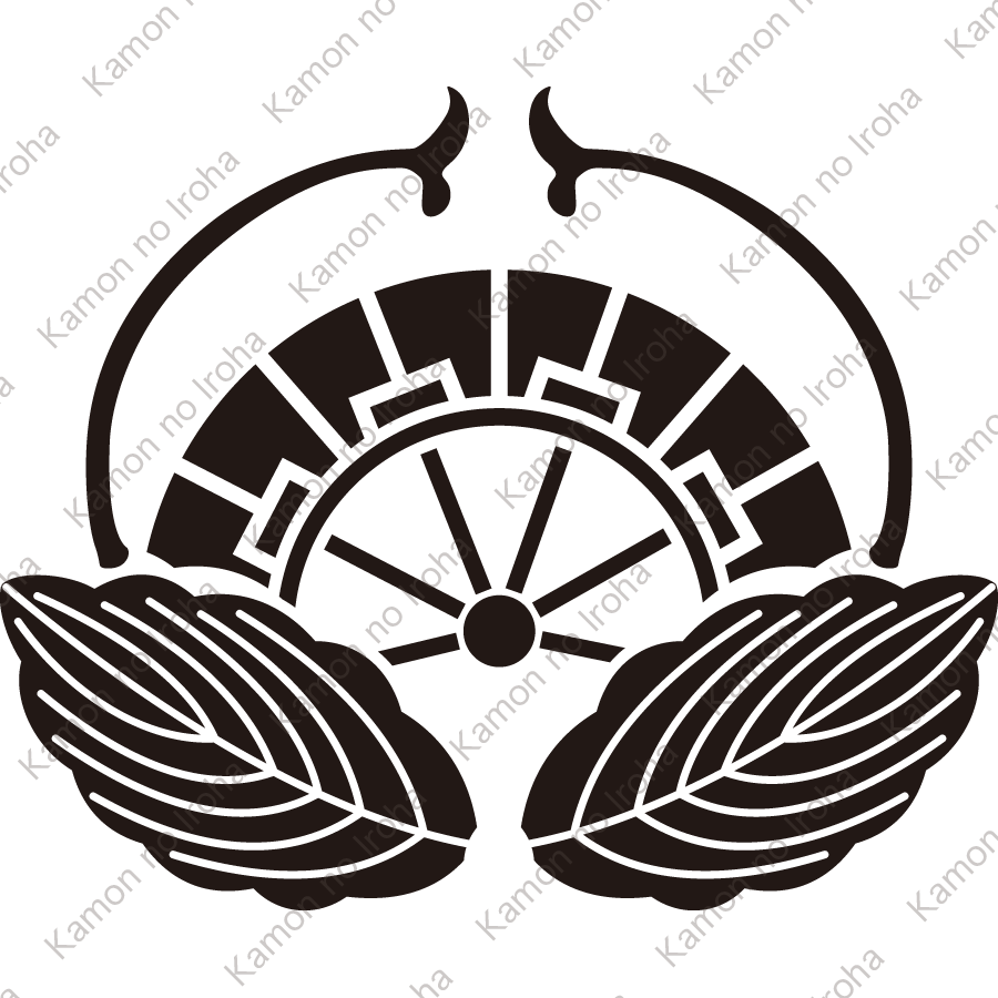 蔓柏に源氏車紋
