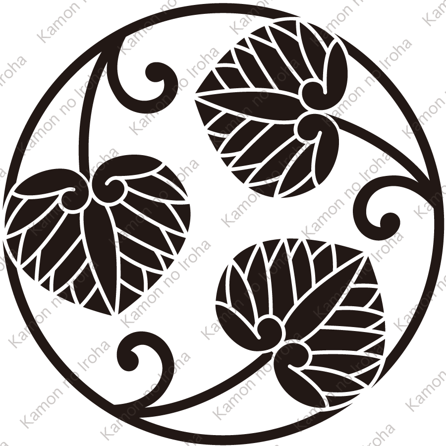 蔓三つ葵の丸紋