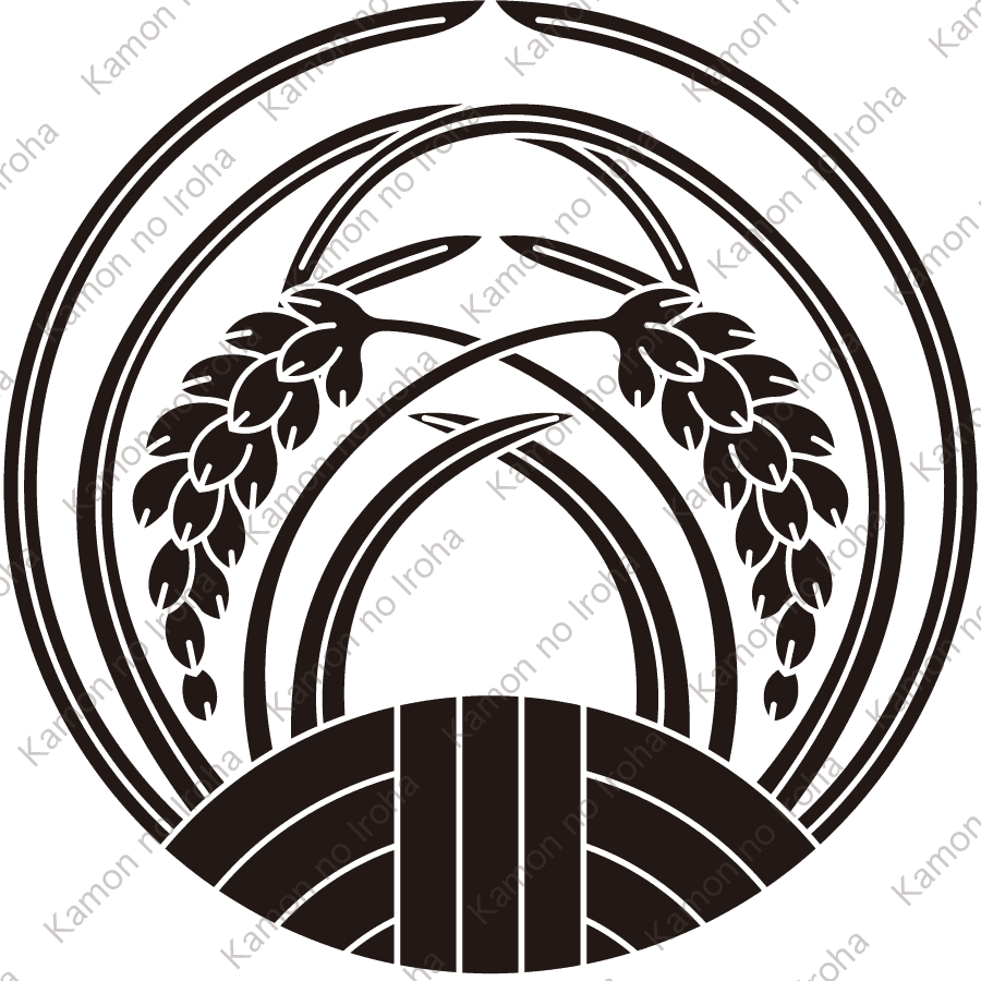 包み違い稲の穂紋