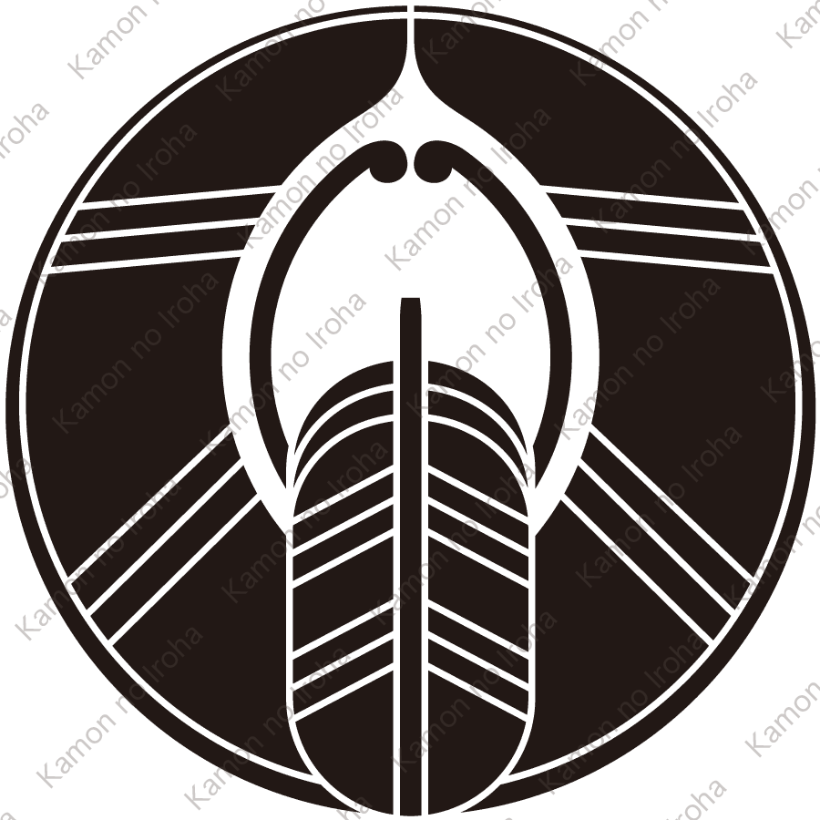 割り浮線鷹の羽紋
