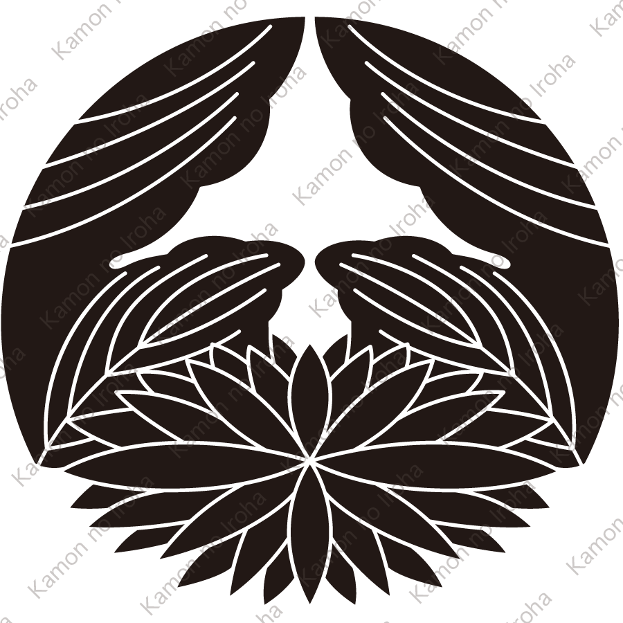 割り杏葉鬼菊紋