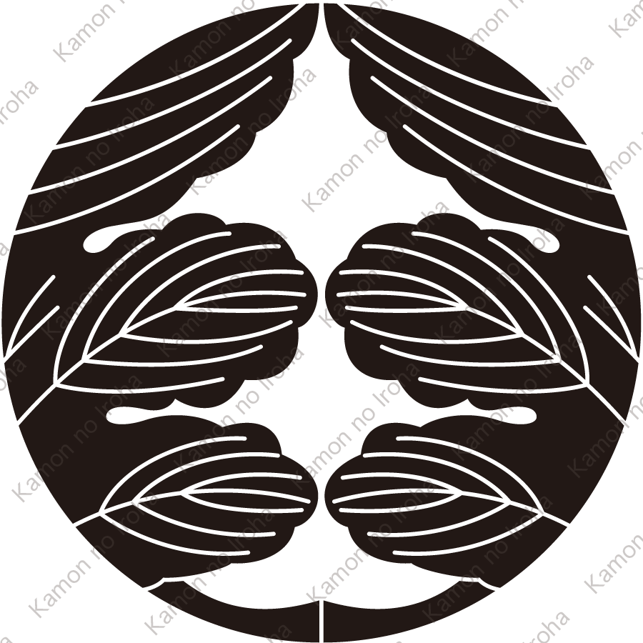 割り梶の葉紋