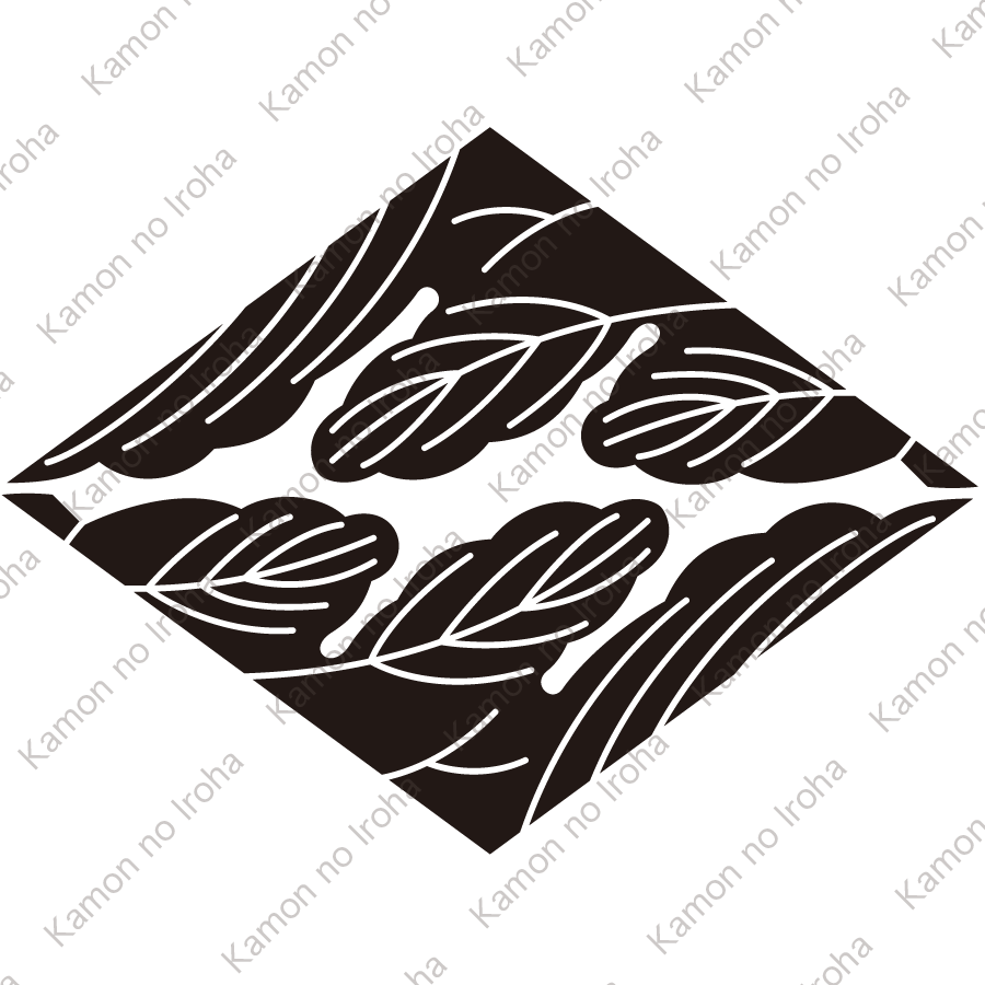 割り梶の葉菱紋