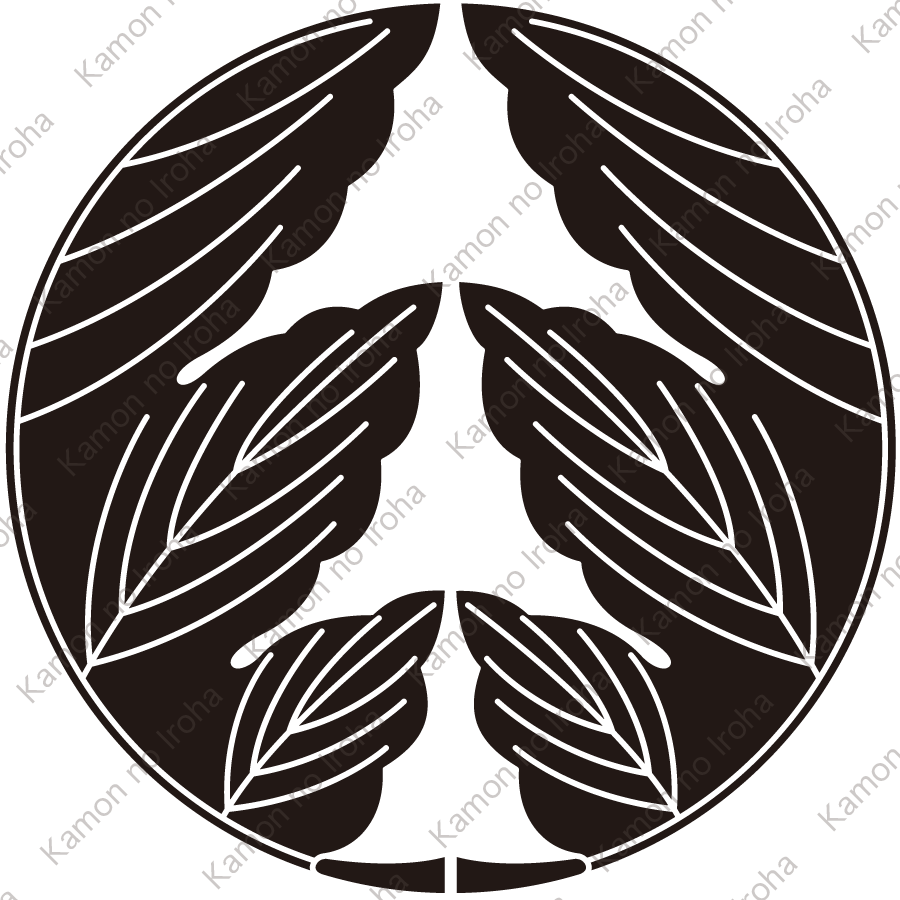 抱き割り菊の葉紋