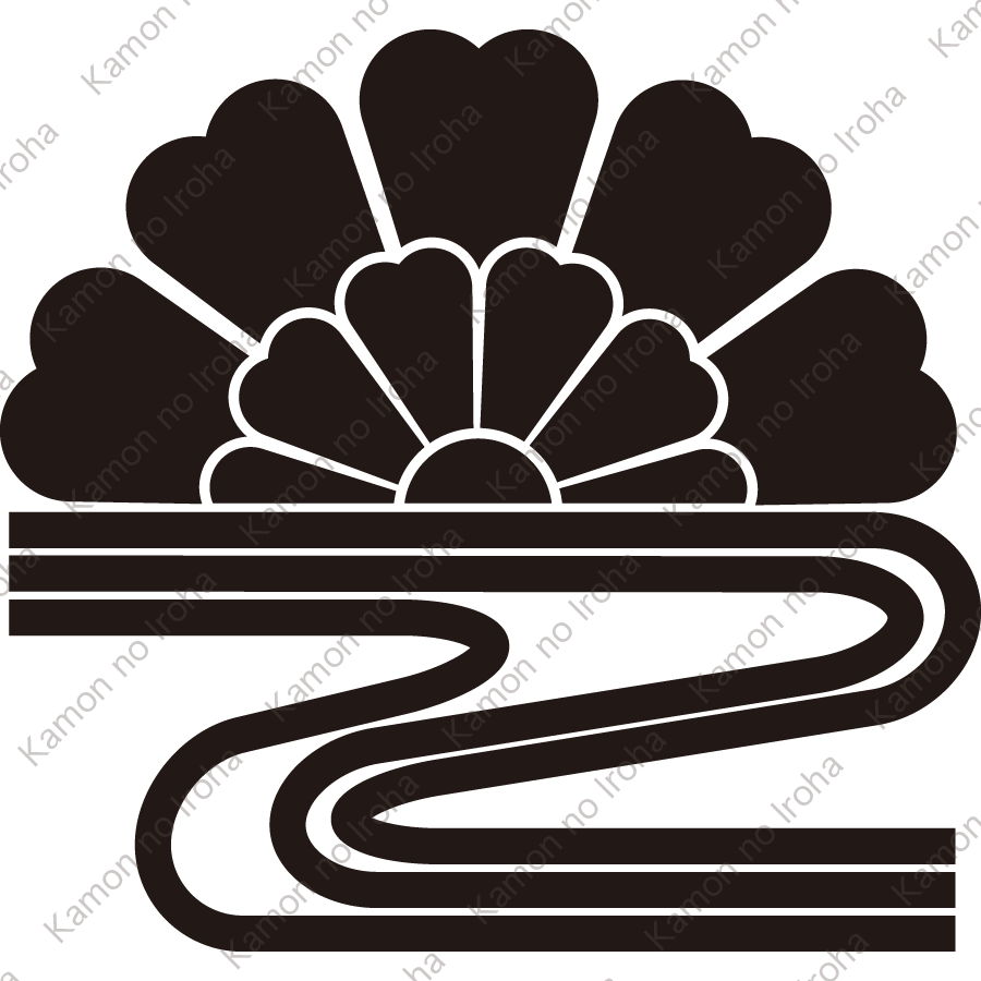 山吹に水（２）紋