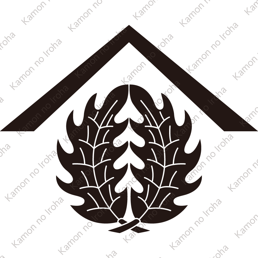 山形に抱き柊紋