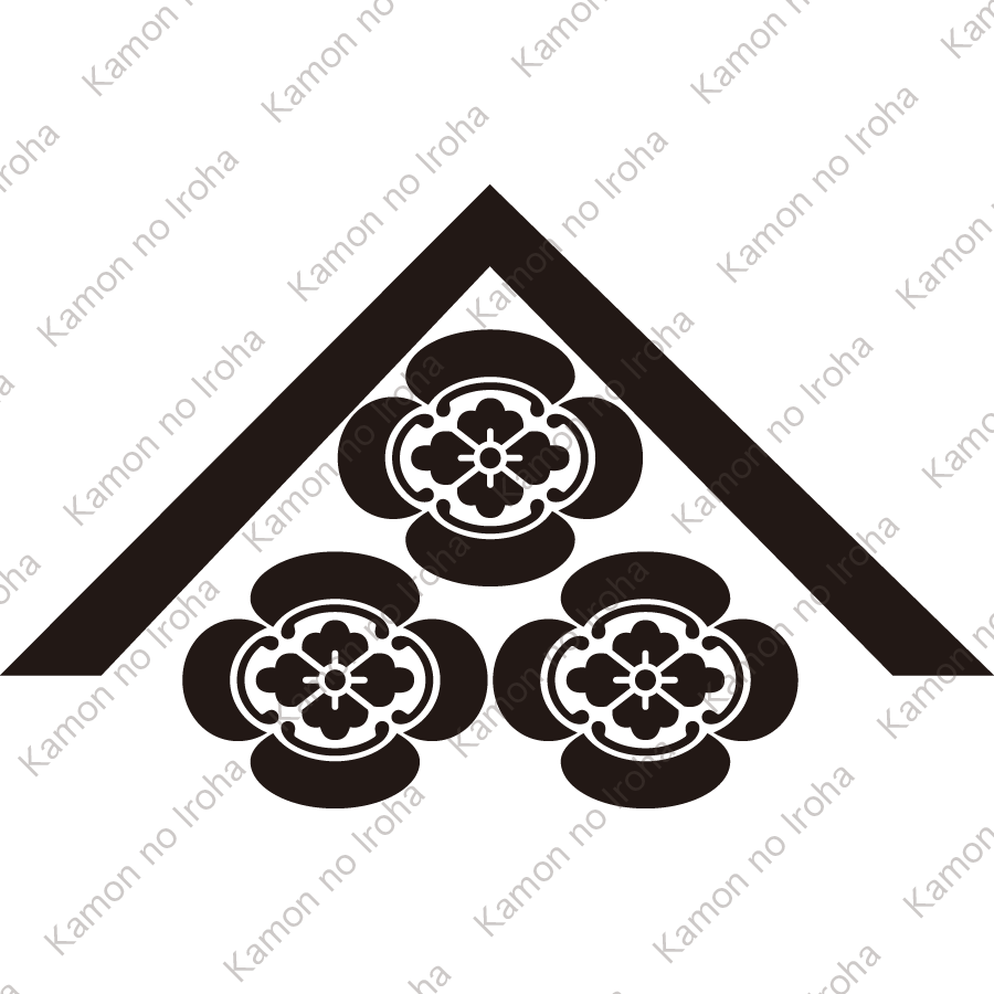 山形に三つ盛り木瓜紋