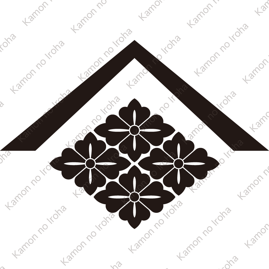 山形に四つ花菱紋