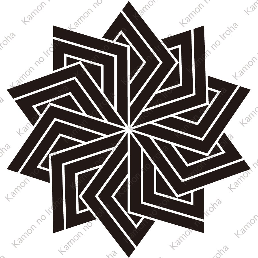 八つ捻じ稲妻菱紋